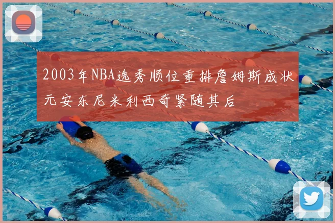 2003年NBA选秀顺位重排詹姆斯成状元安东尼米利西奇紧随其后